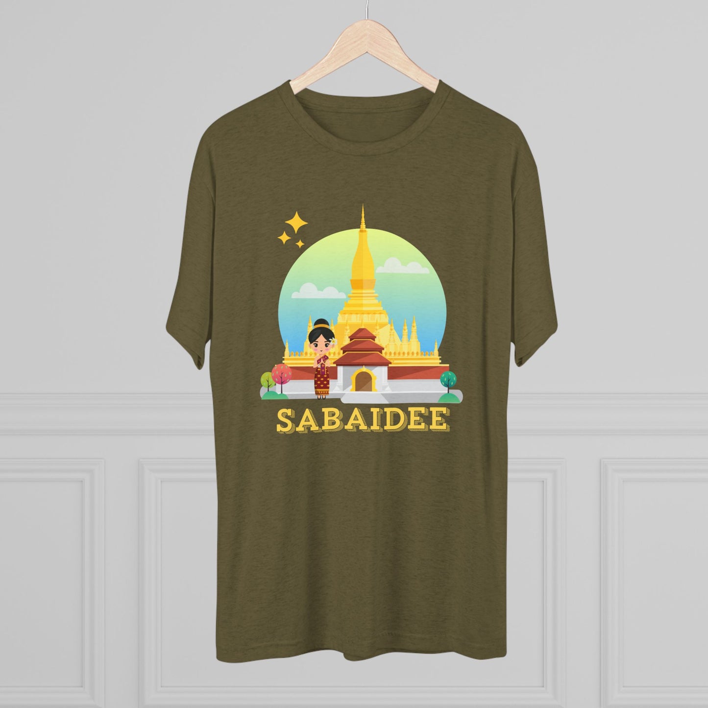 Unisex Tri-Blend Crew Tee "Sabaidee"