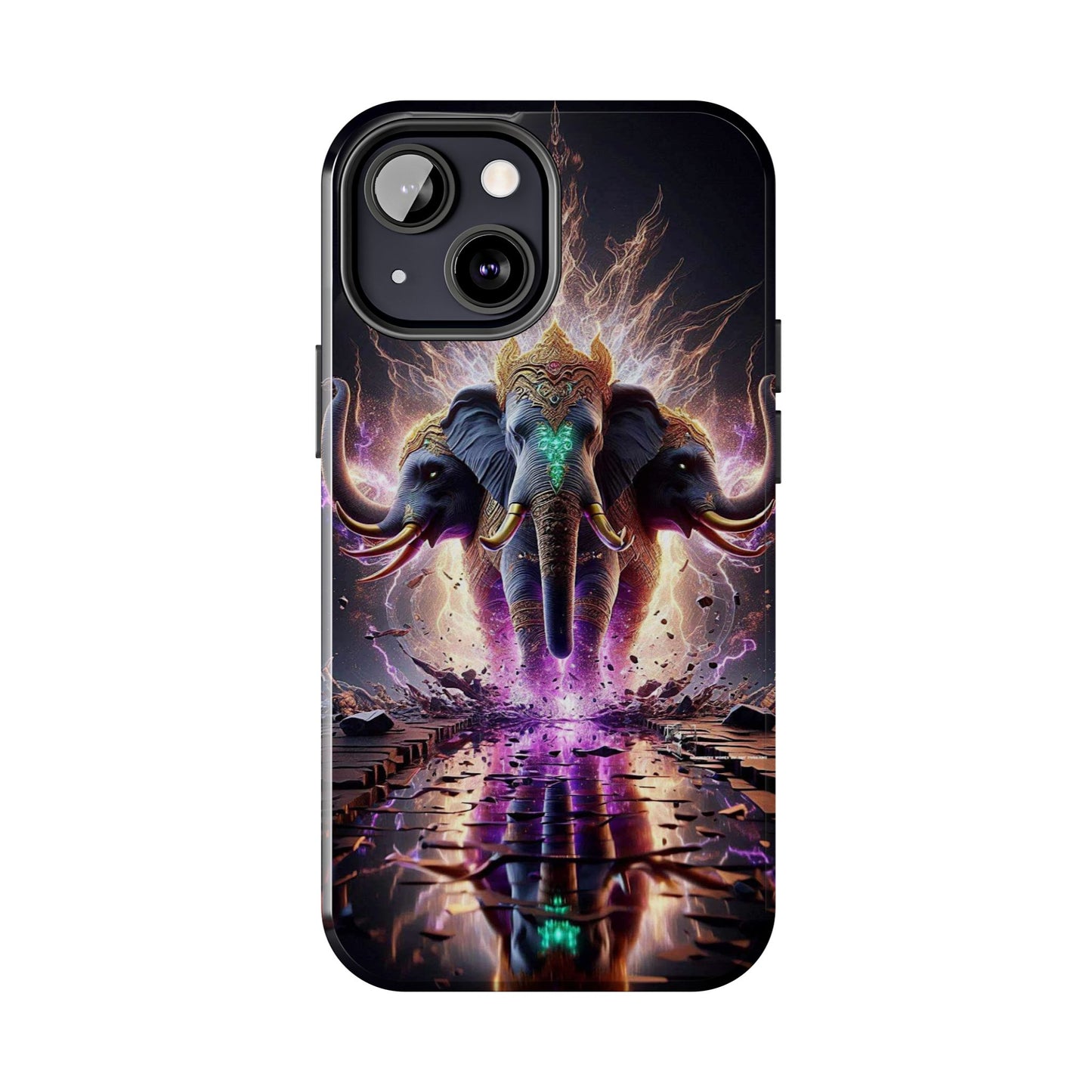 3 Headed Elephant Tough Phone Cases