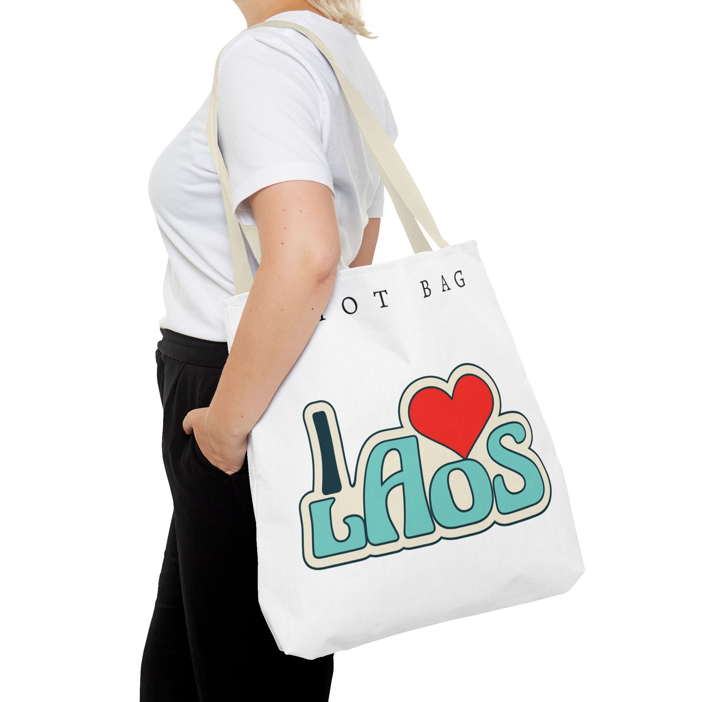 Tote Bag (AOP) "I Love Laos"