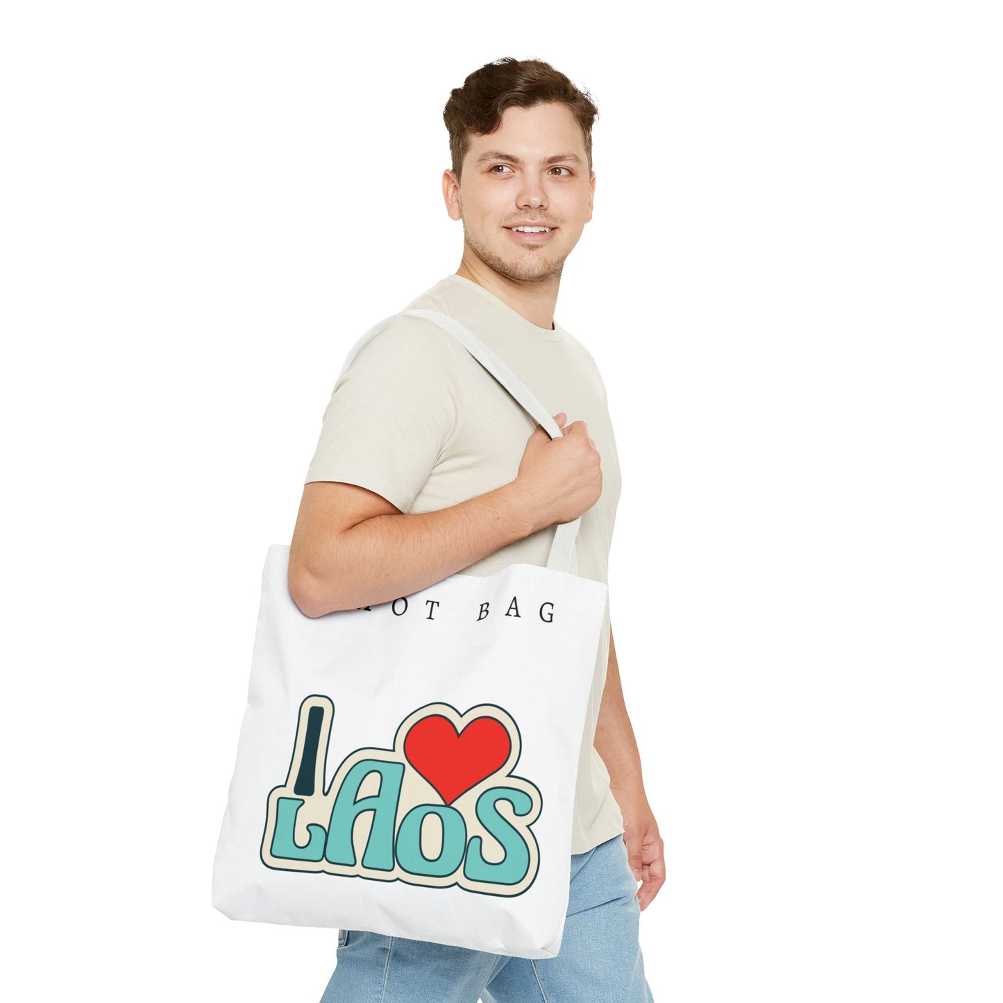 Tote Bag (AOP) "I Love Laos"