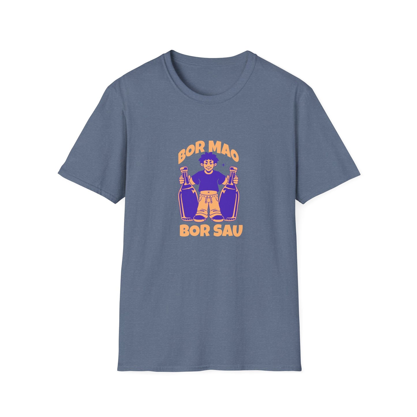 Lao Drinking Meme Unisex Softstyle T-Shirt - Funny Tee, Drinking Shirt, Humor Top, Gift for Lao People, Sarcastic Graphic Tee