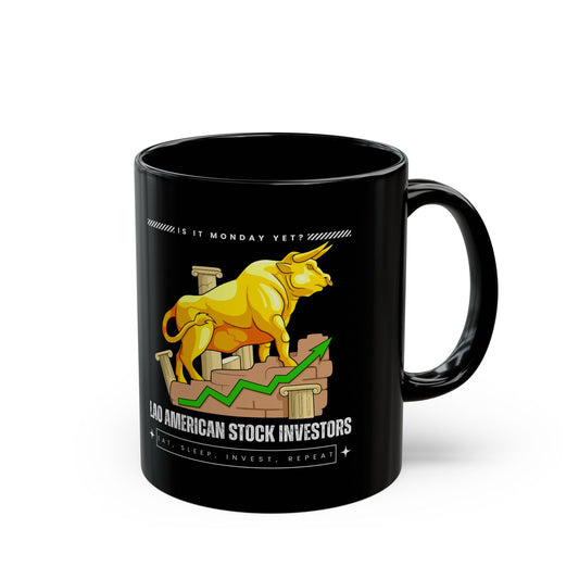 Lao American Stock Investors Black Mug (11oz, 15oz)