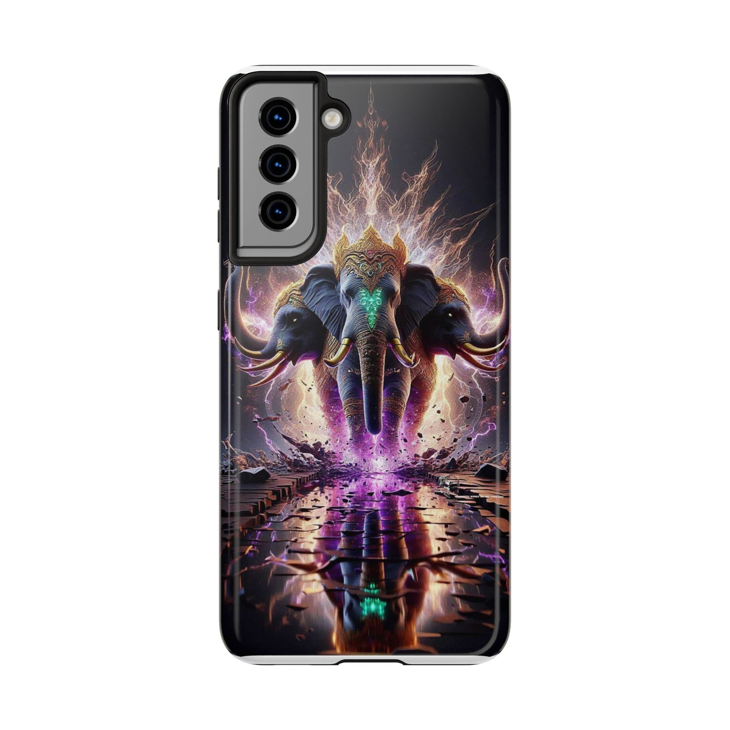 3 Headed Elephant Tough Phone Cases