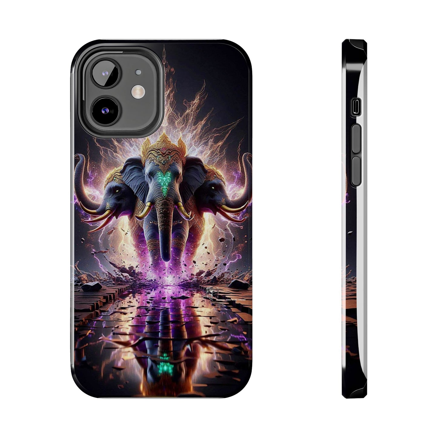 3 Headed Elephant Tough Phone Cases