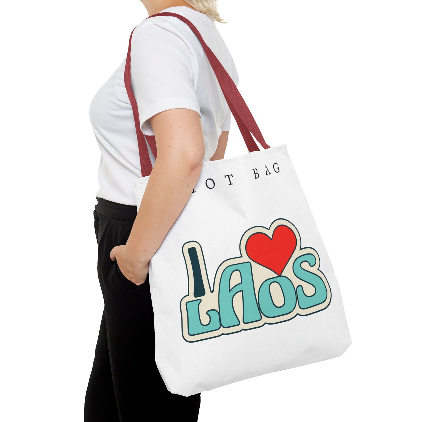 Tote Bag (AOP) "I Love Laos"