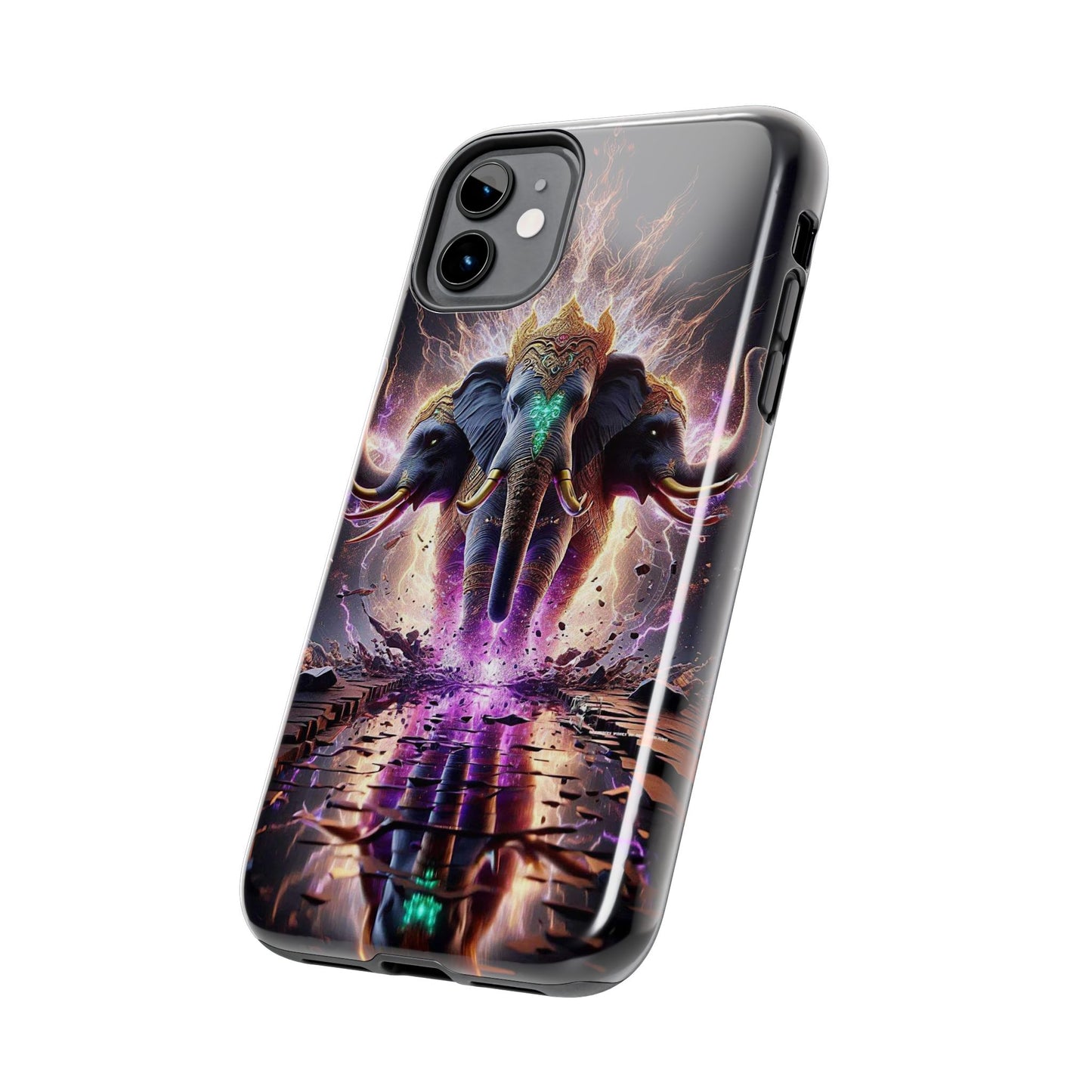 3 Headed Elephant Tough Phone Cases