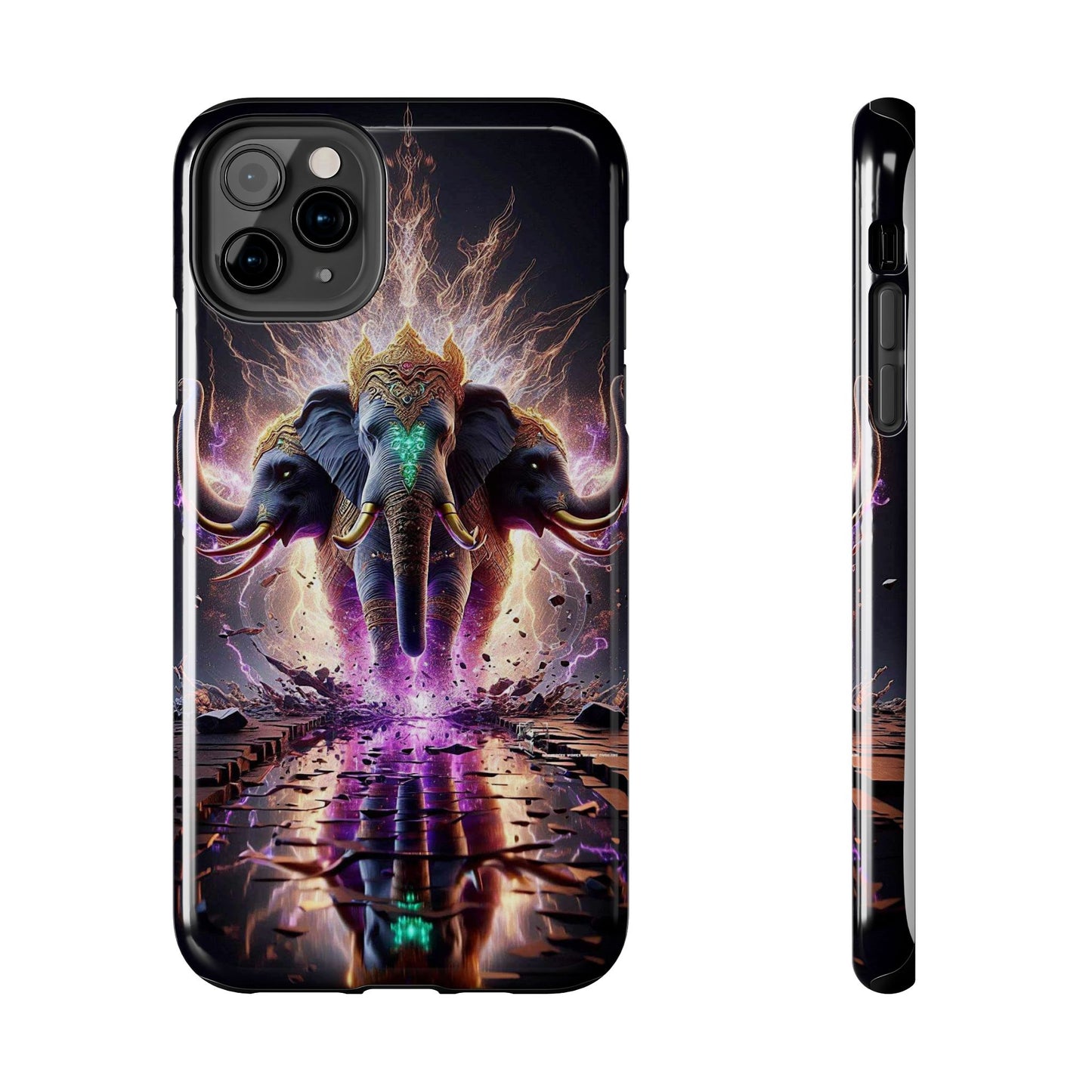 3 Headed Elephant Tough Phone Cases