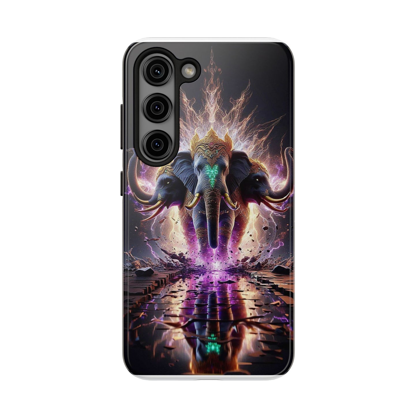 3 Headed Elephant Tough Phone Cases