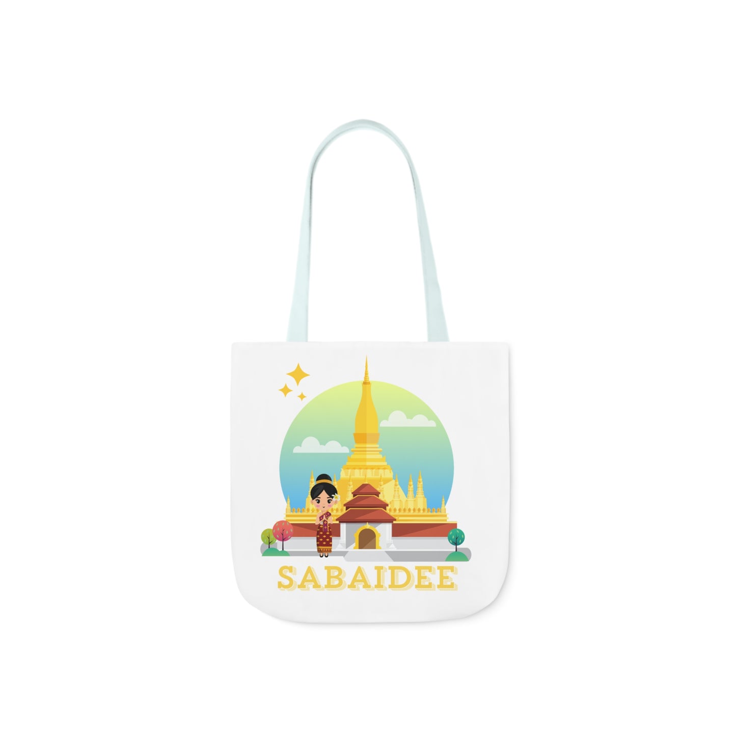 Canvas Tote Bag, 5-Color Straps "Sabaidee"