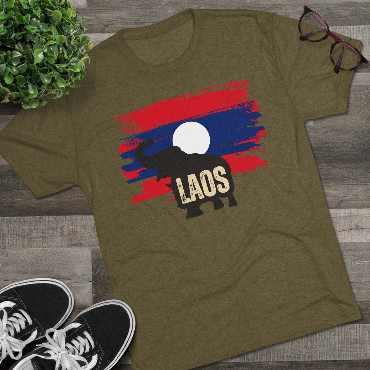 Unisex Tri-Blend Crew Tee "Laos"