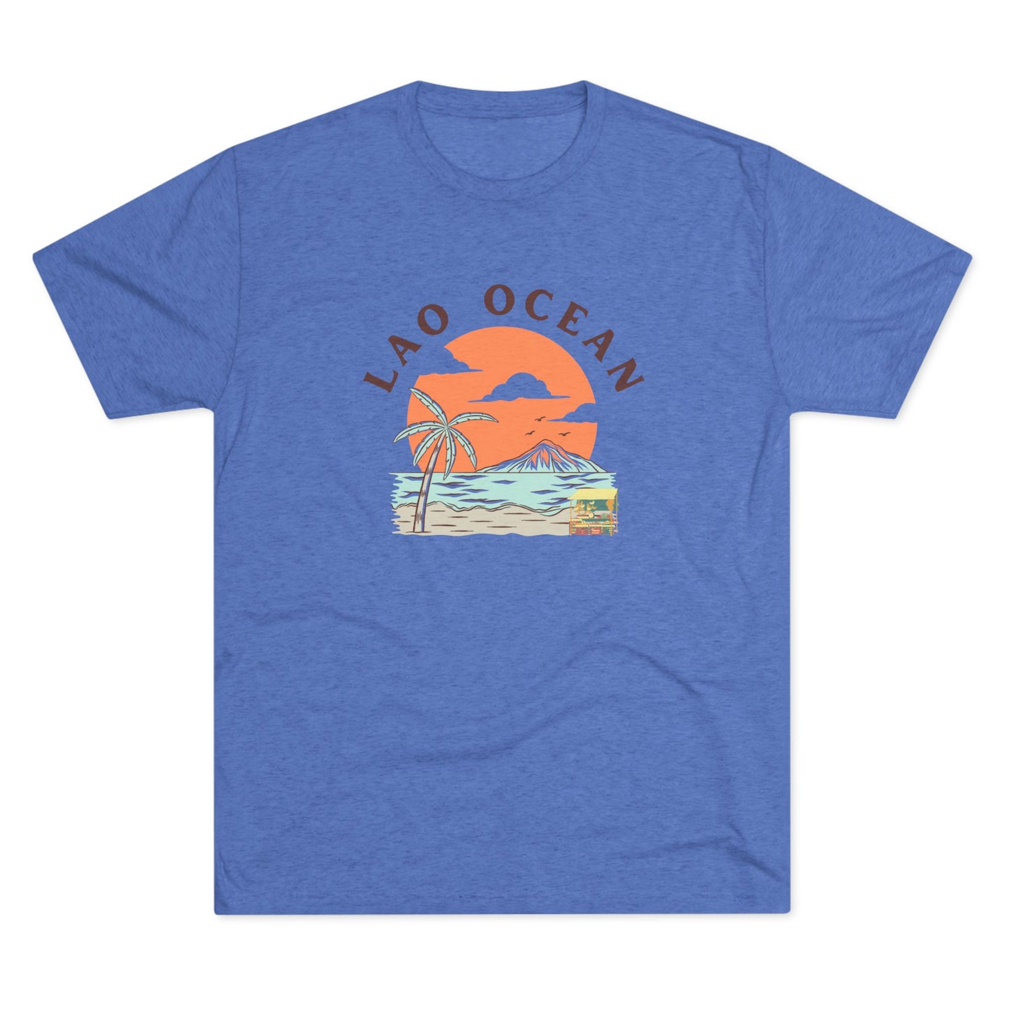 Unisex Tri-Blend Crew Tee "Lao Ocean"