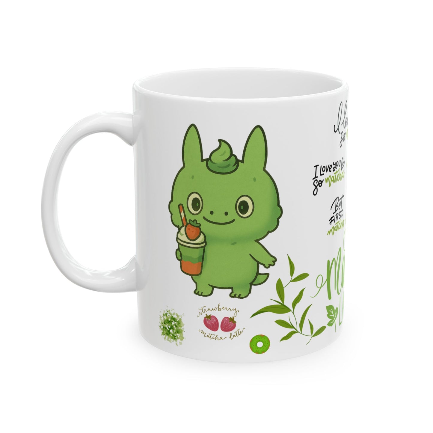 Matcha Lover's Ceramic Mug | Cute Tea Mug, Gift for Tea Lovers, Matcha Latte Cup, Green Tea Enthusiast, Kitchen Decor