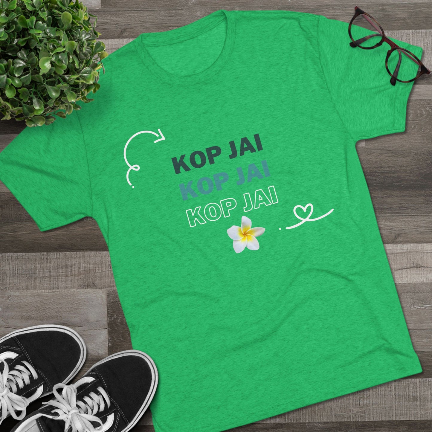 Unisex Tri-Blend Crew Tee "Kop Jai"