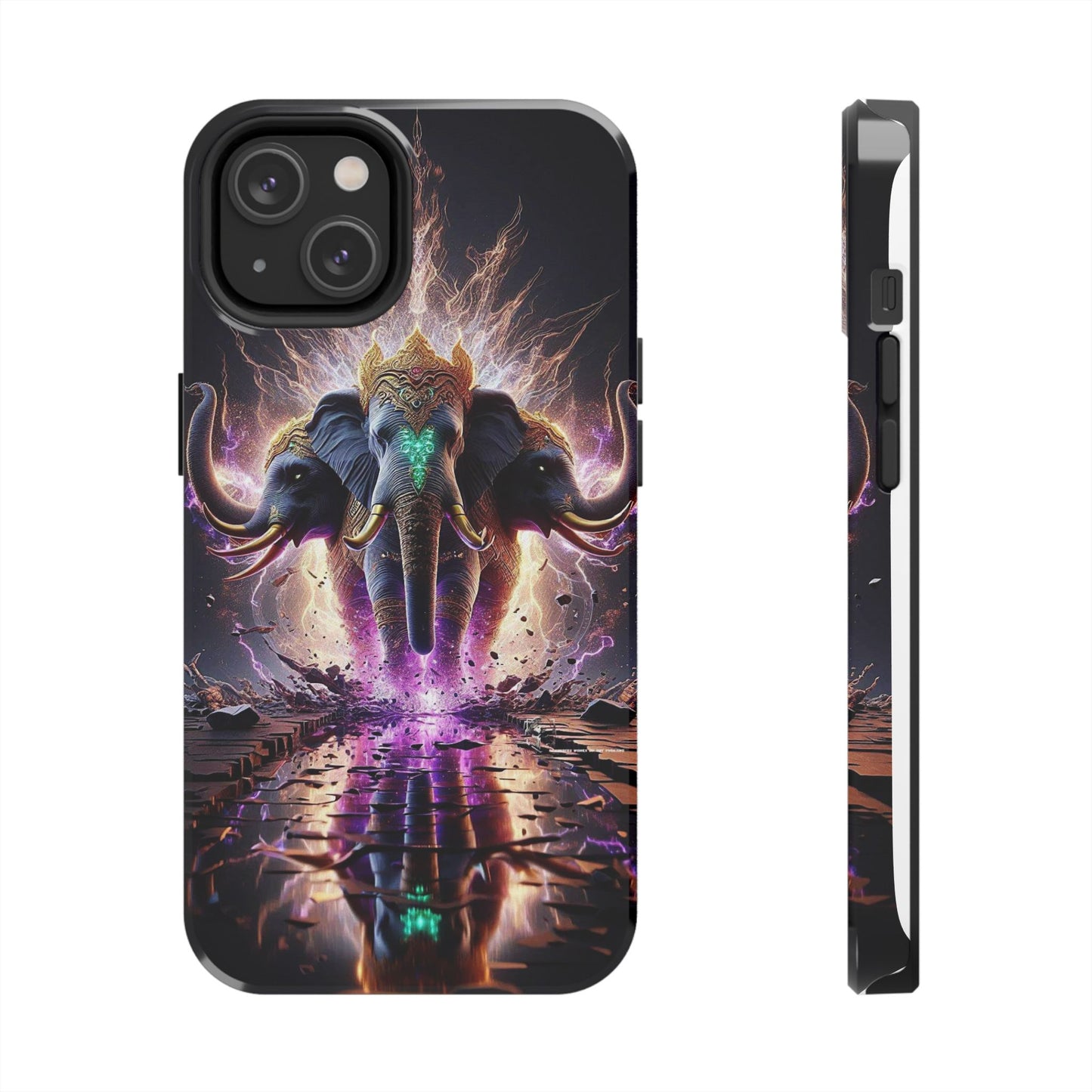 3 Headed Elephant Tough Phone Cases