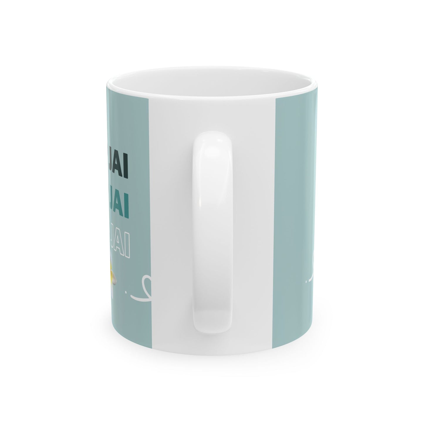 Ceramic Mug, (11oz, 15oz) "Kop Jai"