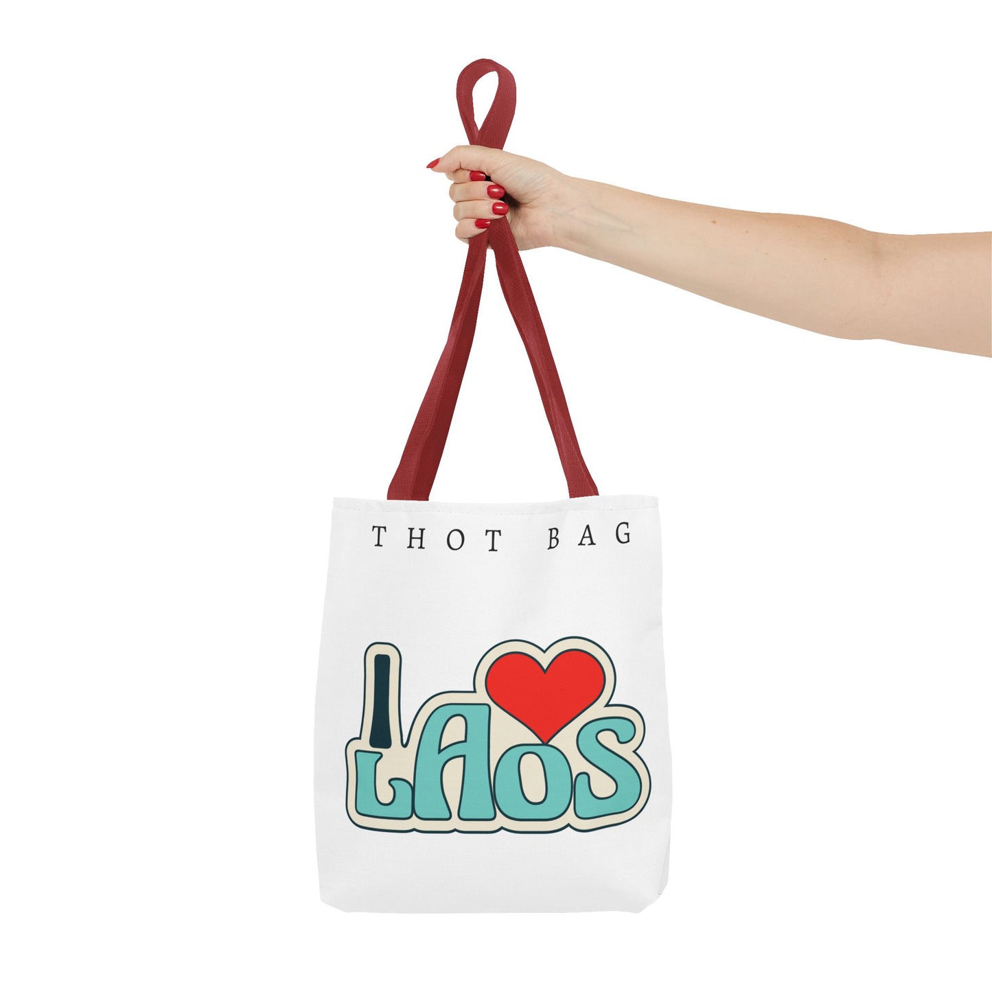 Tote Bag (AOP) "I Love Laos"