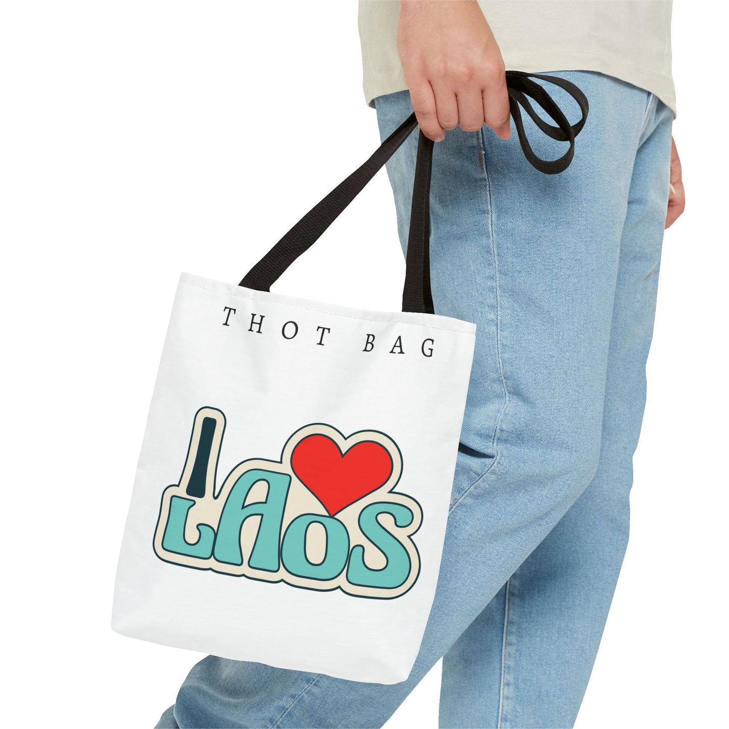 Tote Bag (AOP) "I Love Laos"