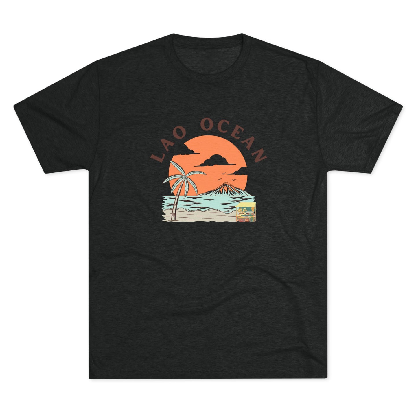 Unisex Tri-Blend Crew Tee "Lao Ocean"