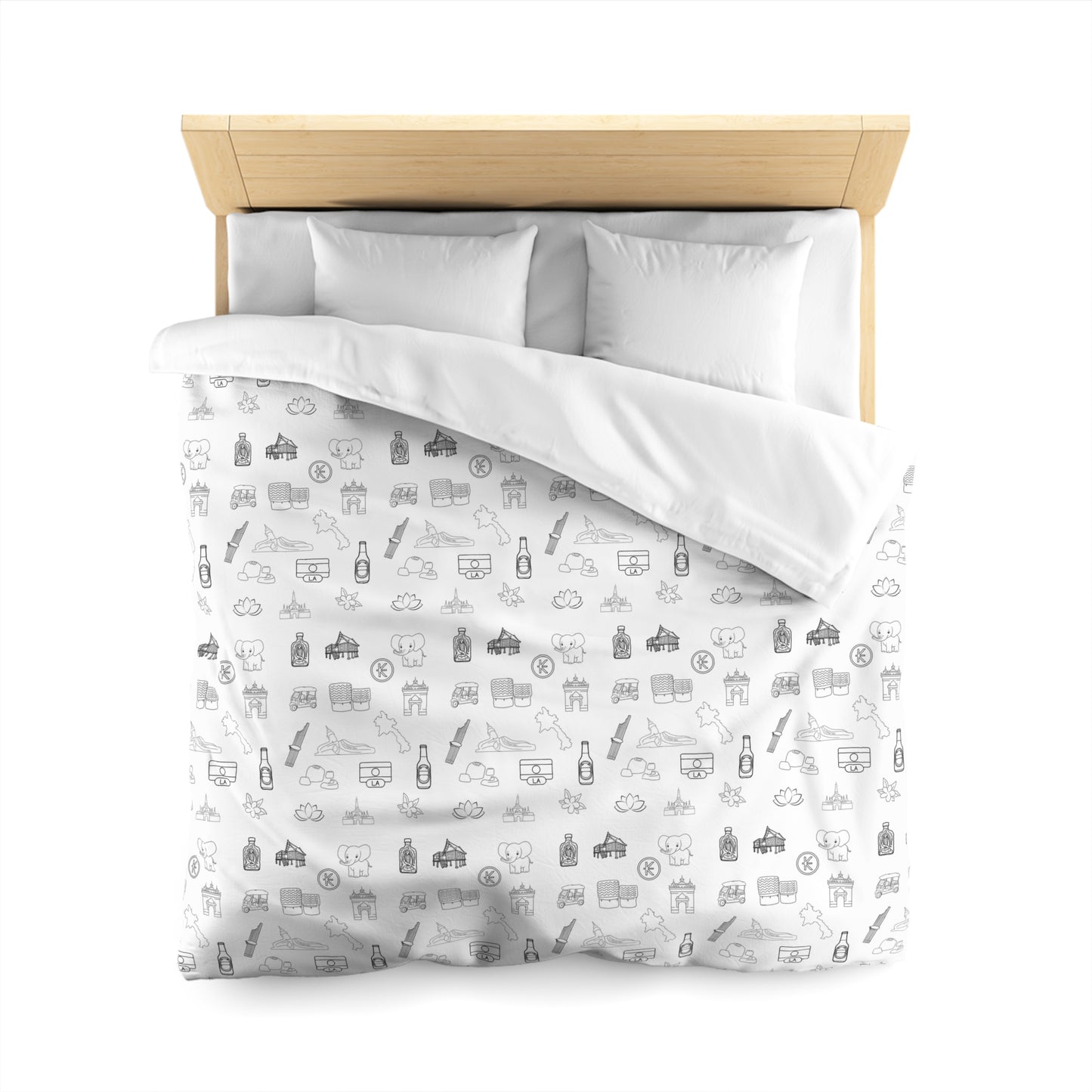 Microfiber Duvet Cover "Lao Icons"