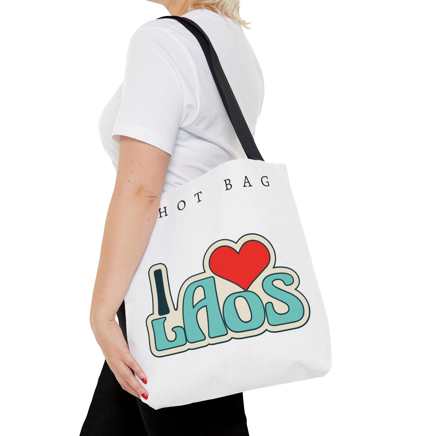 Tote Bag (AOP) "I Love Laos"