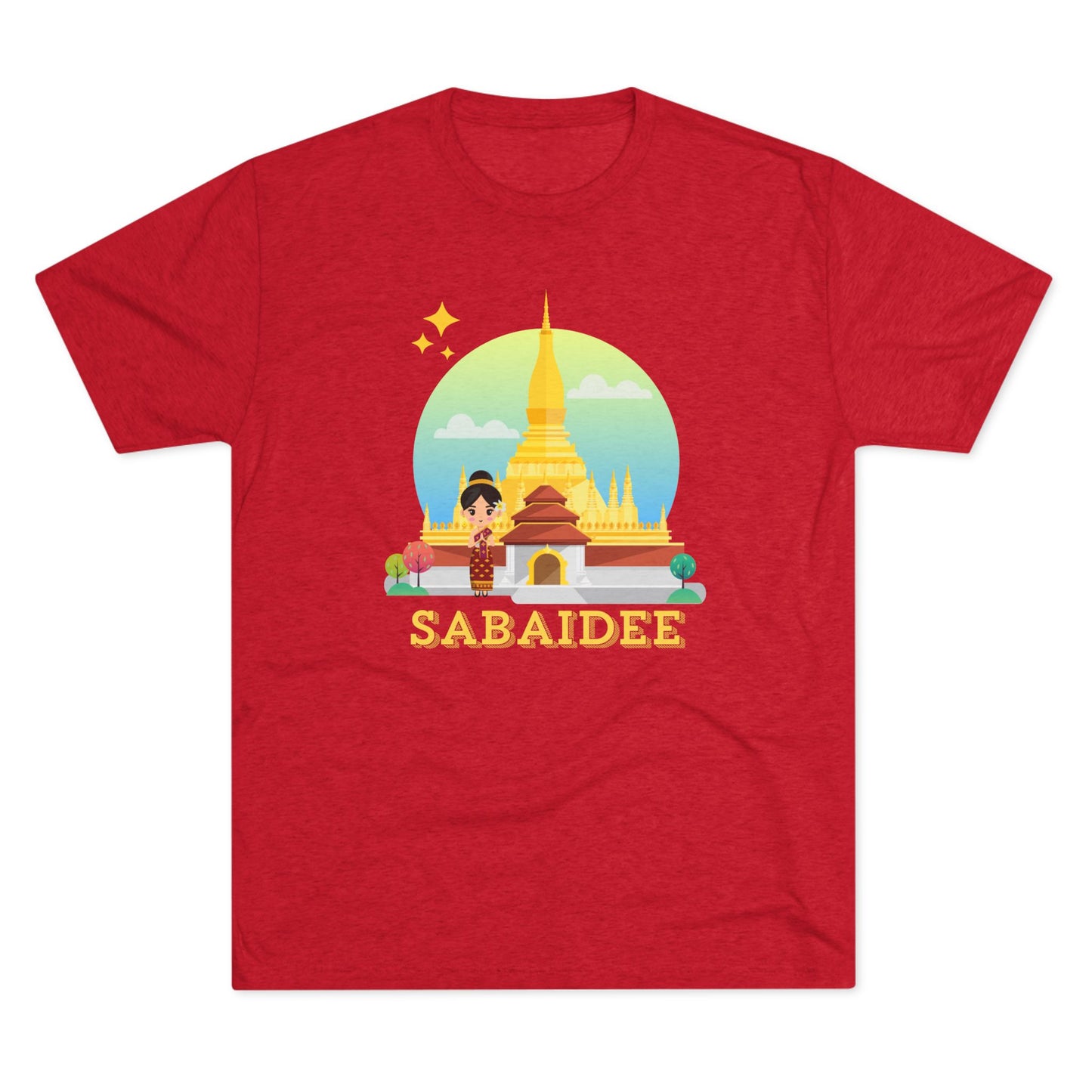 Unisex Tri-Blend Crew Tee "Sabaidee"