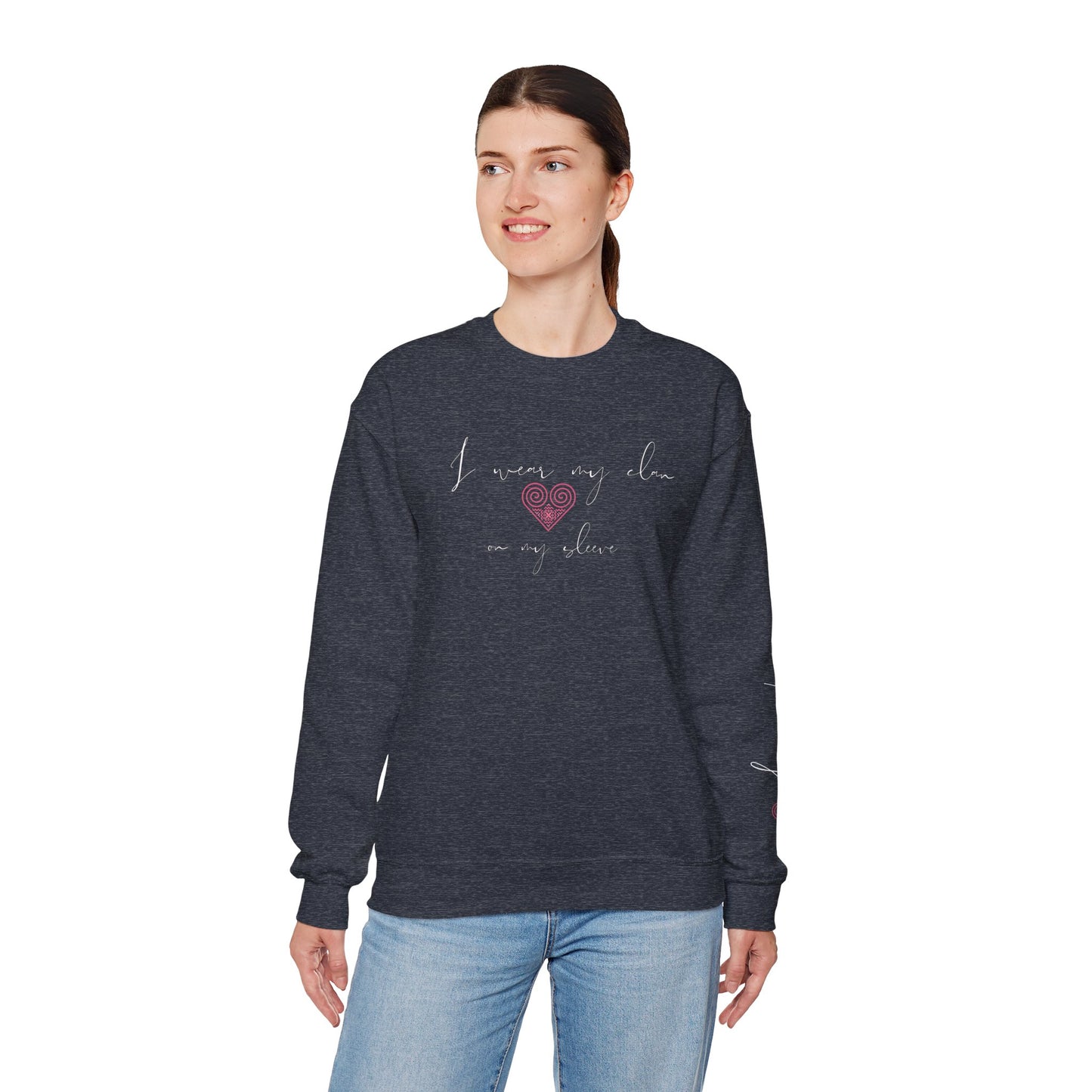 Hmong Clan Name  On Sleeve Sweatshirt