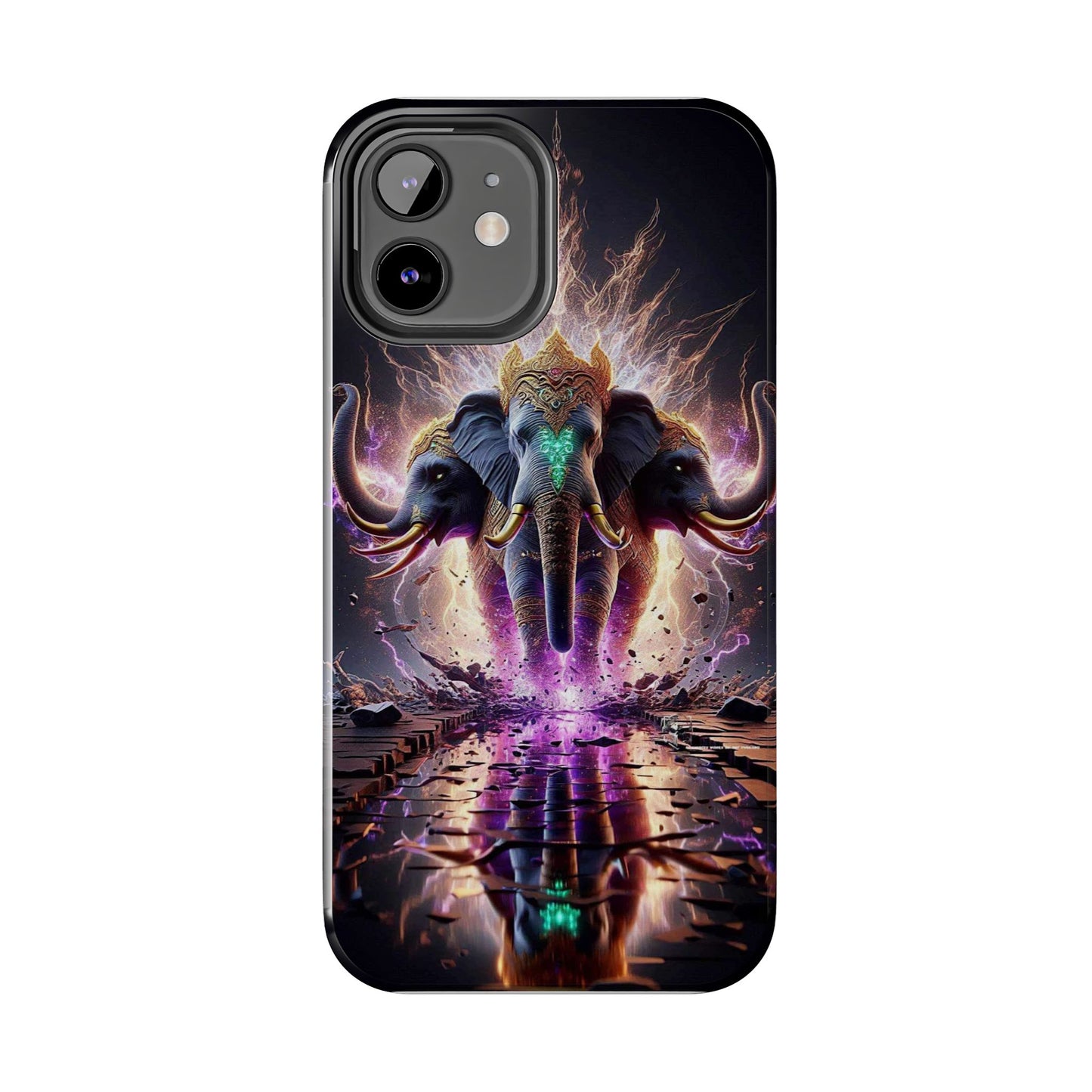 3 Headed Elephant Tough Phone Cases