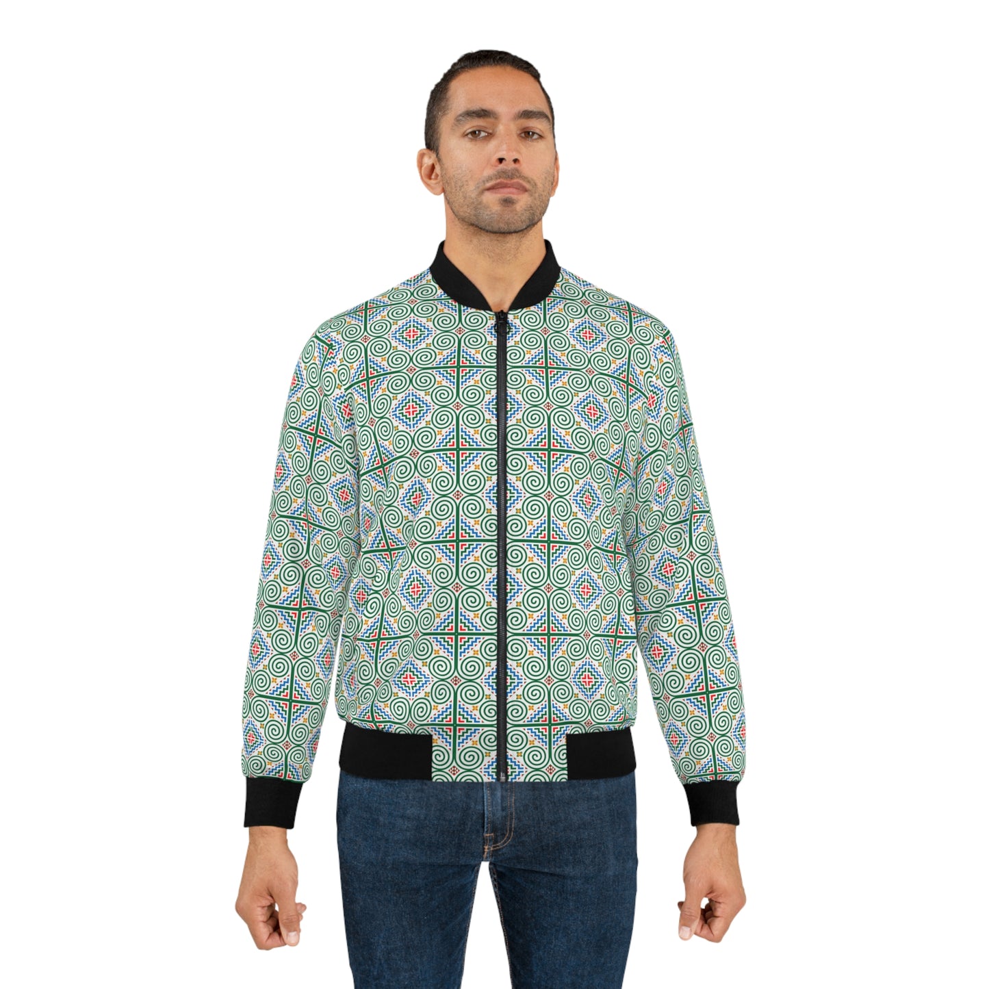 Hmong Design Men's Bomber Jacket (AOP)