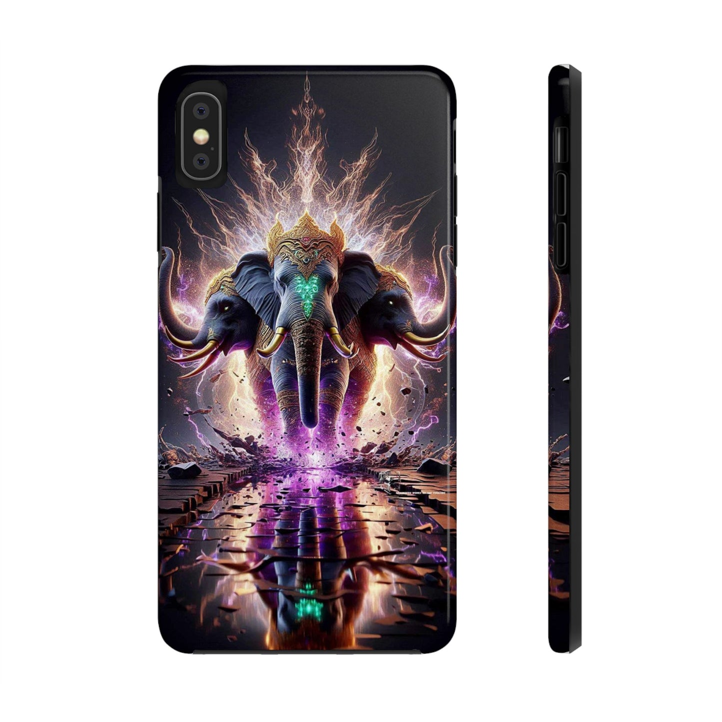 3 Headed Elephant Tough Phone Cases