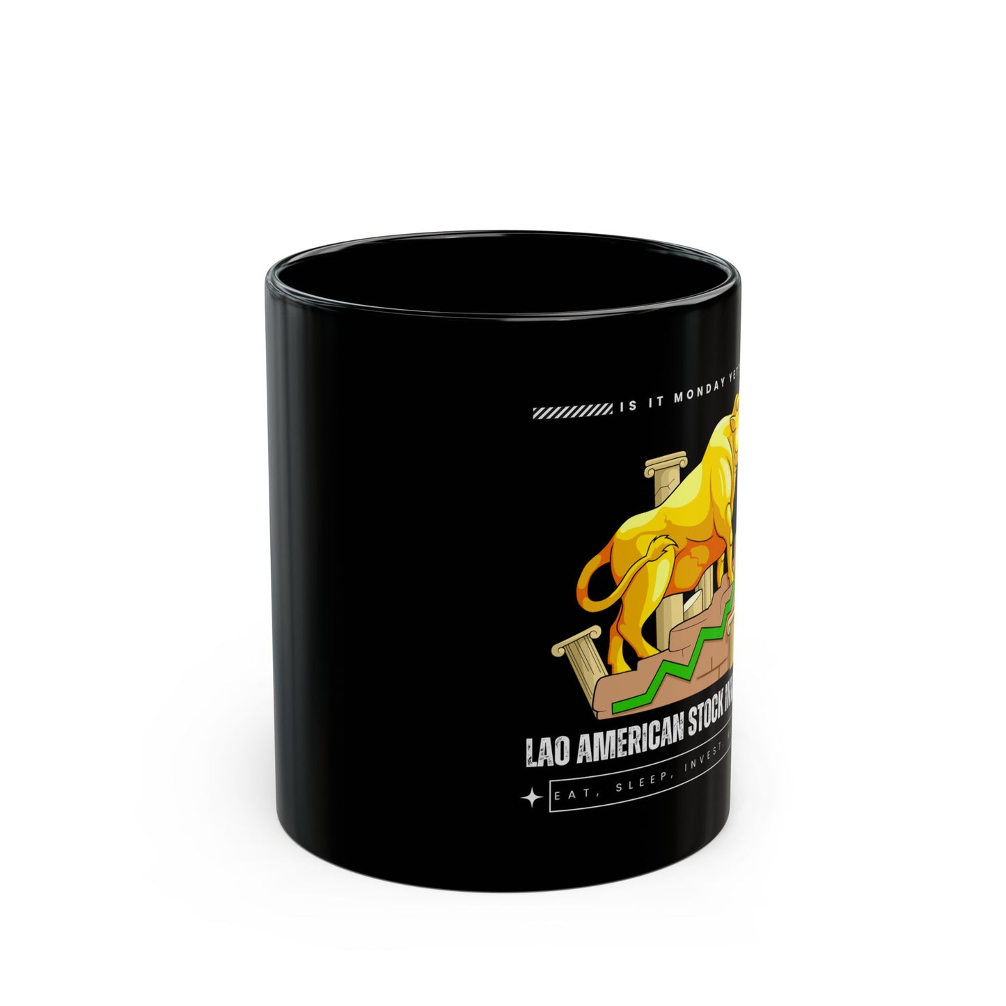 Lao American Stock Investors Black Mug (11oz, 15oz)