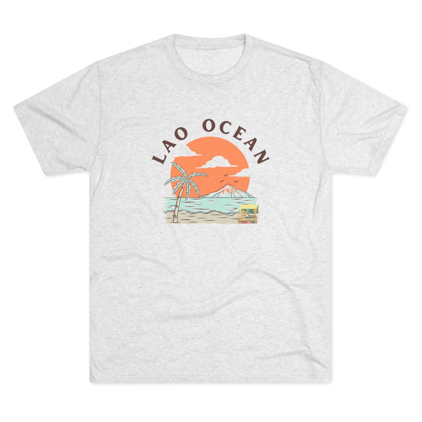 Unisex Tri-Blend Crew Tee "Lao Ocean"