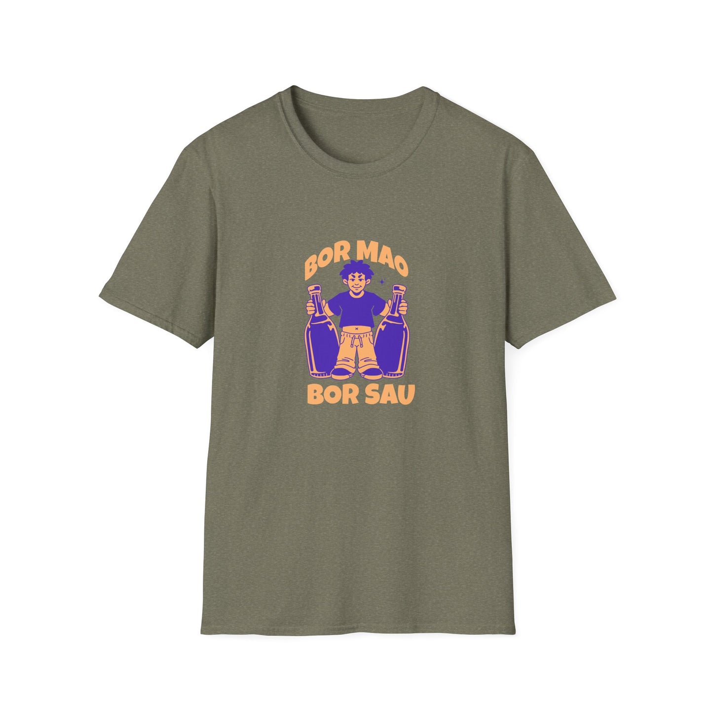 Lao Drinking Meme Unisex Softstyle T-Shirt - Funny Tee, Drinking Shirt, Humor Top, Gift for Lao People, Sarcastic Graphic Tee