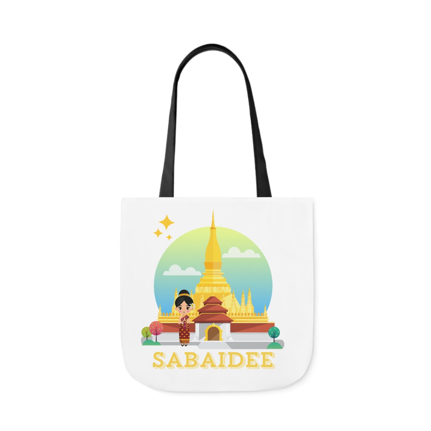 Canvas Tote Bag, 5-Color Straps "Sabaidee"