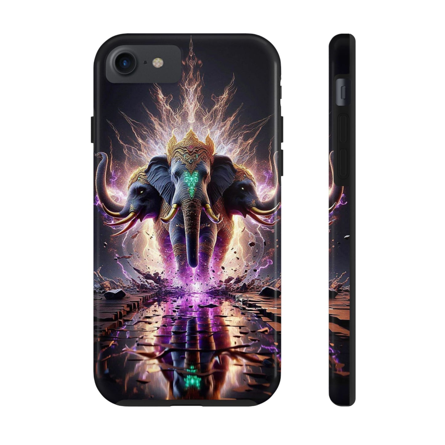 3 Headed Elephant Tough Phone Cases