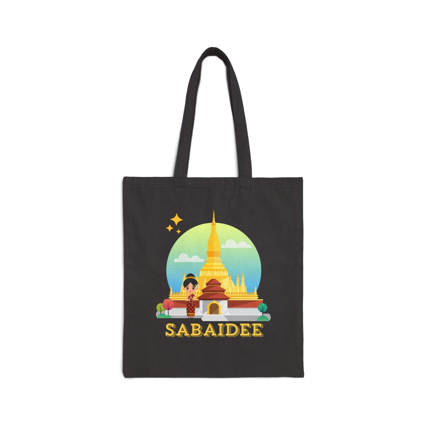 Cotton Canvas Tote Bag "Sabaidee"