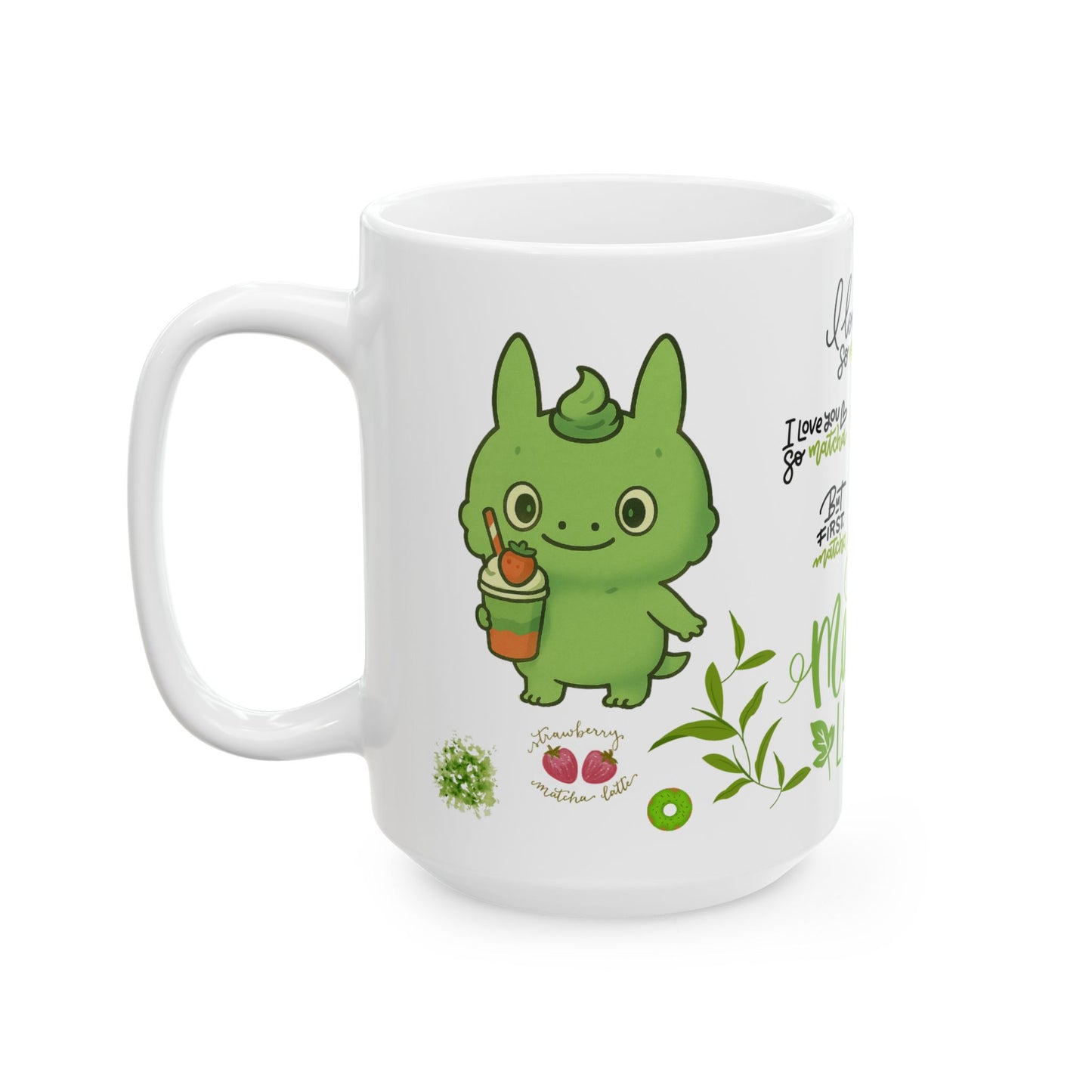 Matcha Lover's Ceramic Mug | Cute Tea Mug, Gift for Tea Lovers, Matcha Latte Cup, Green Tea Enthusiast, Kitchen Decor