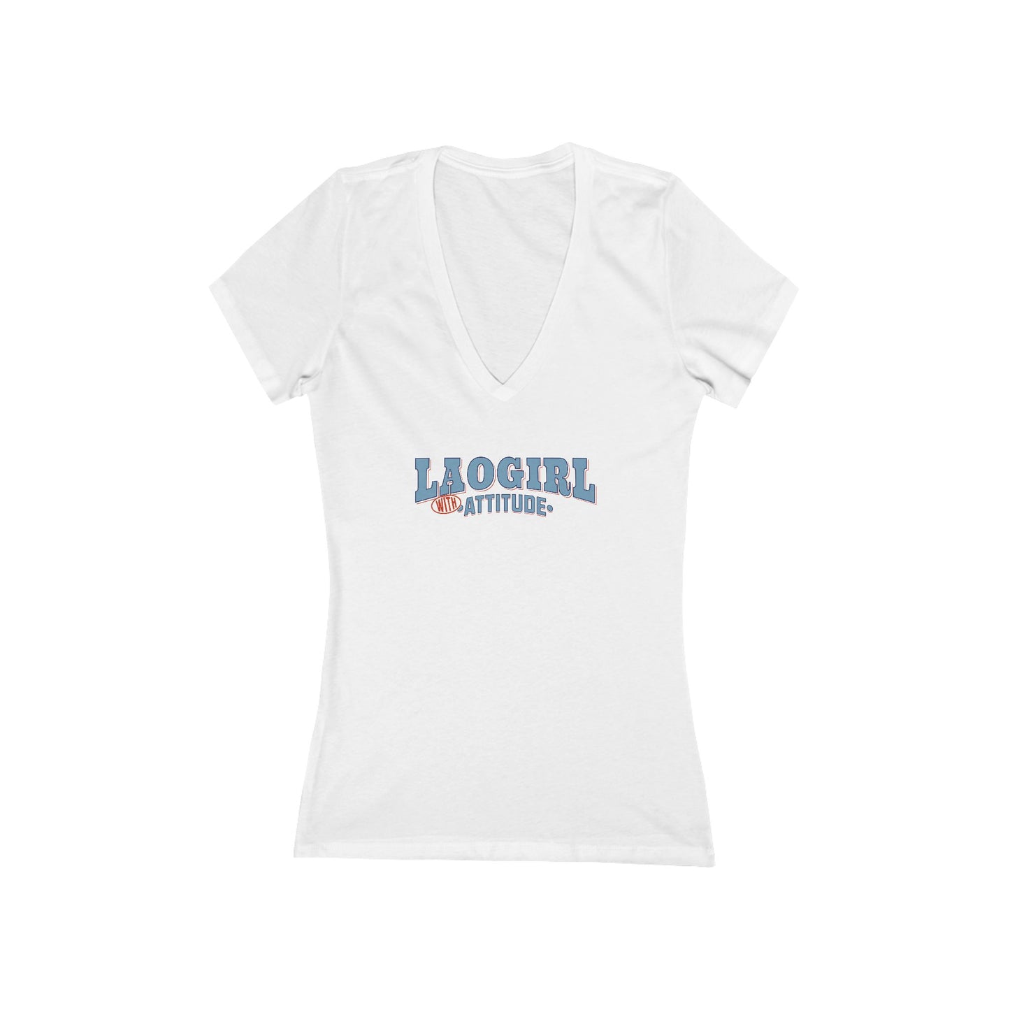 Chic Attitude V-Neck Tee, Stylish Women's T-Shirt, Casual Wear, Trendy Gift, Summer Fashion, Everyday Comfort