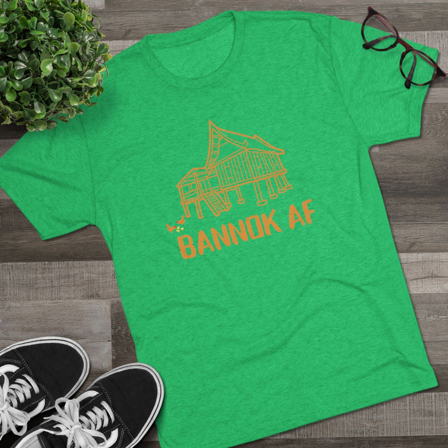 Unisex Tri-Blend Crew Tee "Bannok AF"