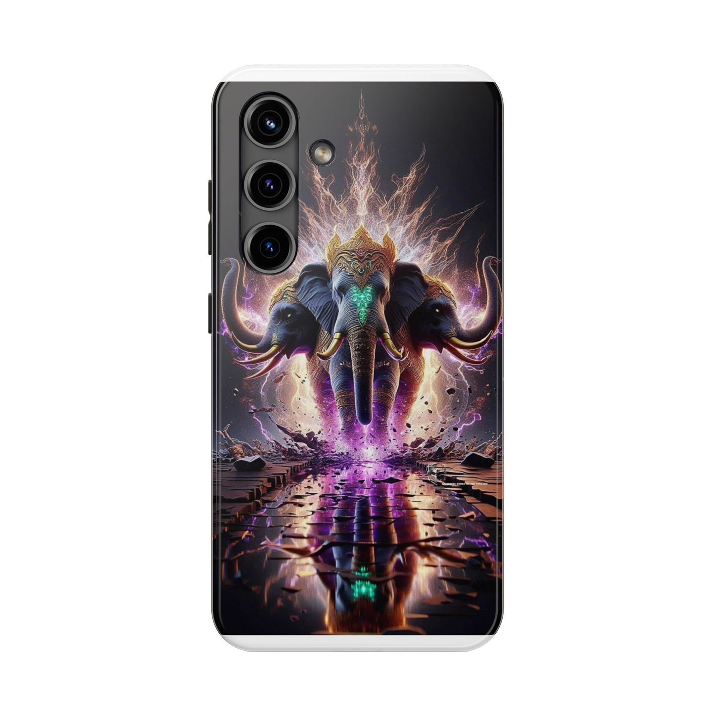 3 Headed Elephant Tough Phone Cases