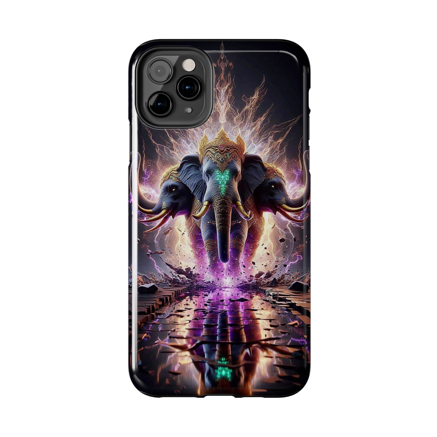 3 Headed Elephant Tough Phone Cases