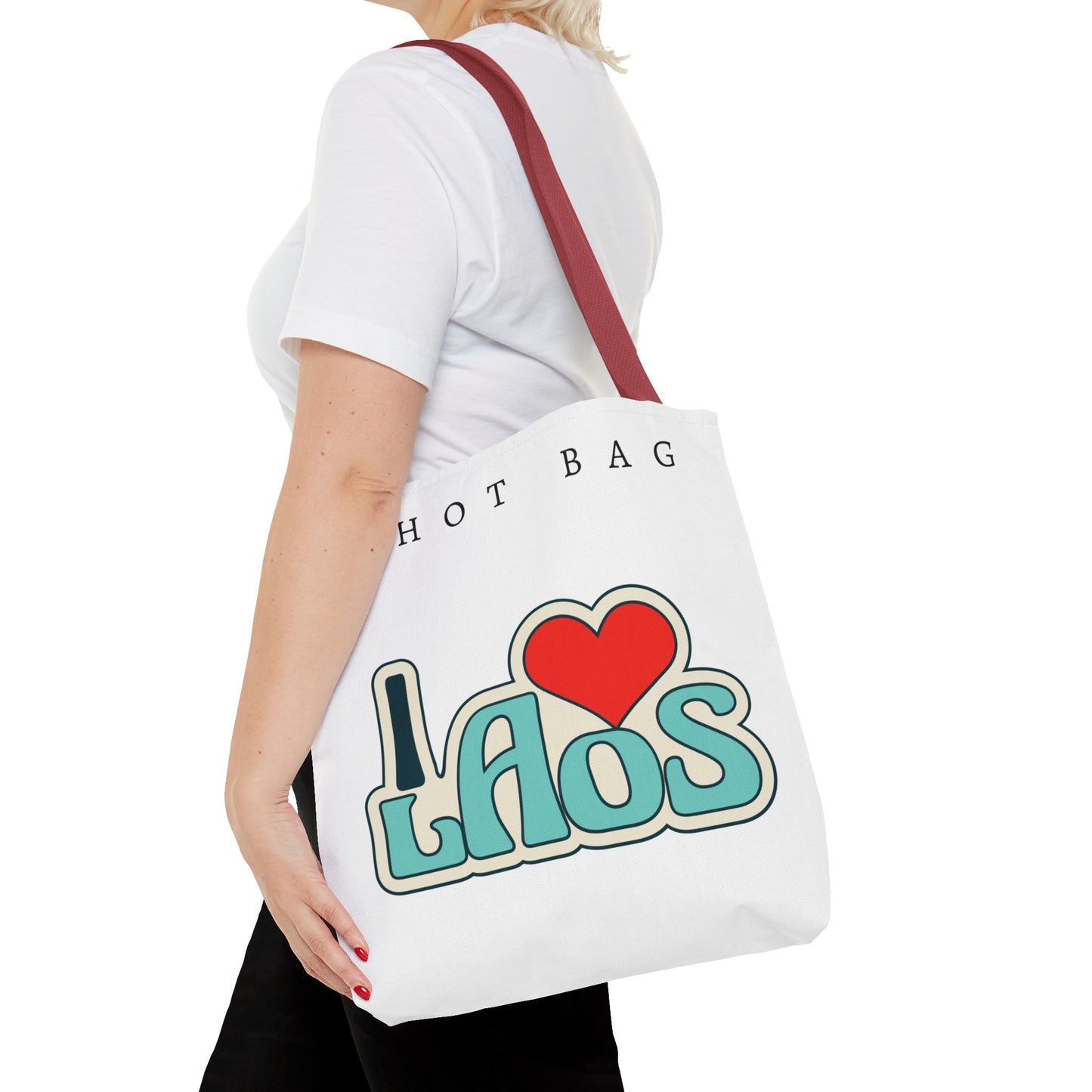 Tote Bag (AOP) "I Love Laos"